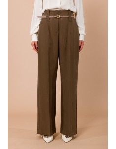 Calças Palazzo com cinto na cintura Maryley