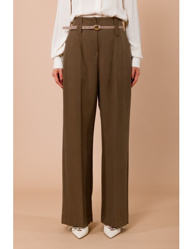 Calças Palazzo com cinto na cintura Maryley