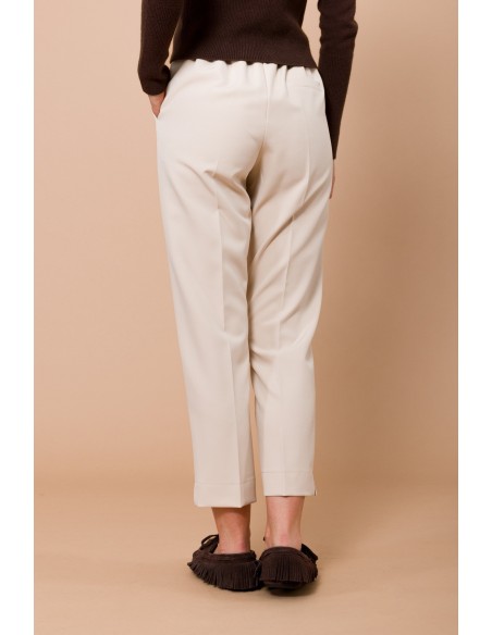 Calças tubo com elástico na parte de trás Maryley