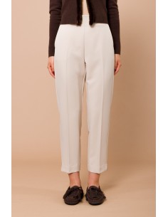 Calças de corte cigarette com elástico na parte de trás Maryley