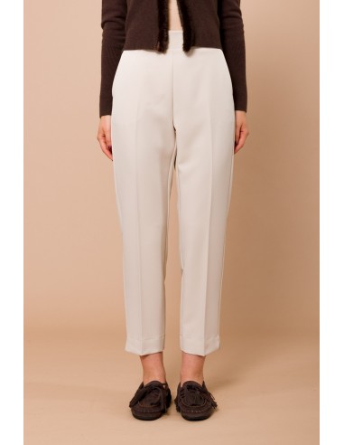 Calças de corte cigarette com elástico na parte de trás Maryley