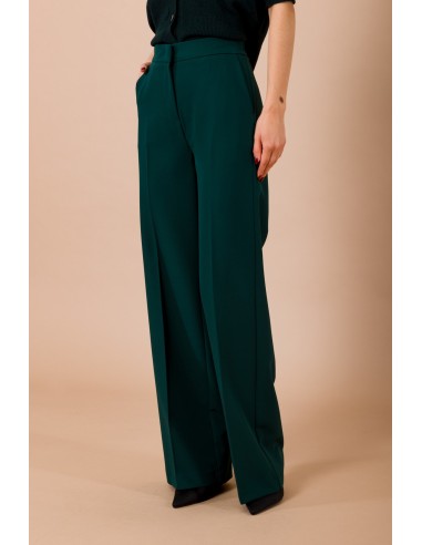 Calças palazzo com elástico no centro das costas Maryley