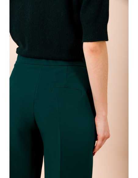 Calças Palazzo com elástico no centro das costas Maryley