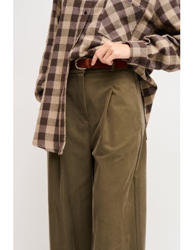 Calças cropped com cinto Maryley