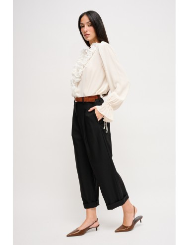 Calças Cropped com Cinto Maryley