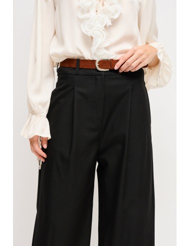 Calças Cropped Com Cinto Maryley