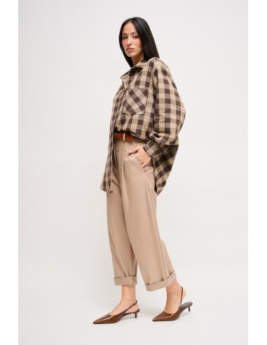 Calças Cropped com Cinto Maryley