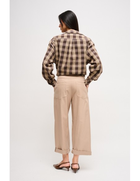 Calças Cropped com Cinto Maryley