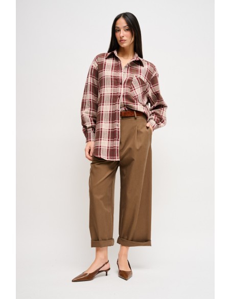 Calças Cropped com Cinto Maryley