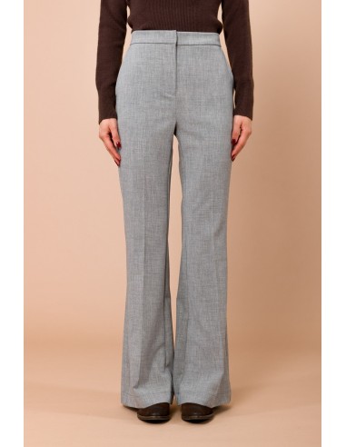 Calça flare em grisaglia Maryley