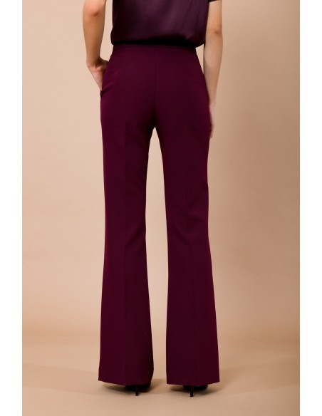 Calças boca de sino com bolsos à francesa Maryley