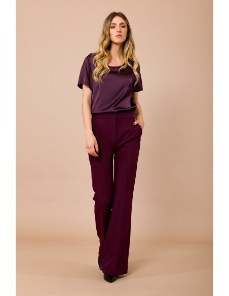 Calça Boca de Sino com Bolsos à Francesa Maryley