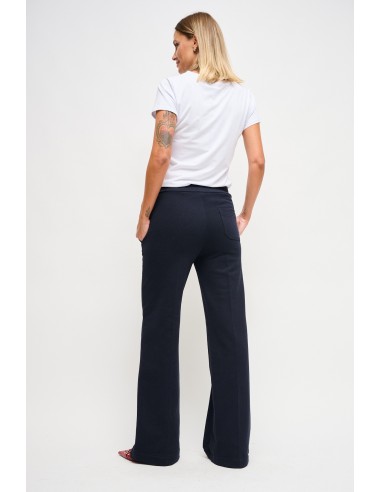 Calças Palazzo em felpa com cordão na cintura Maryley