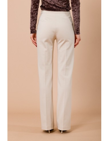 Calça em Punto Milano palazzo com bolsos à francesa Maryley