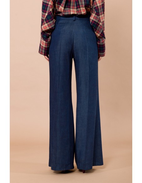 Calças Palazzo Con Cinto Interno Masculino Maryley