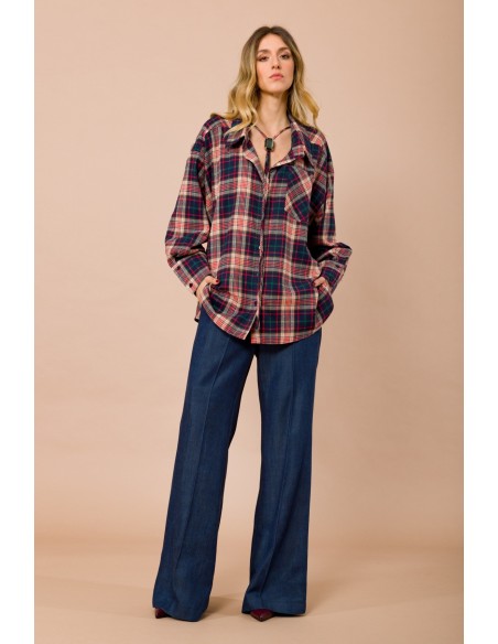 Calça palazzo com cinto interno masculino Maryley