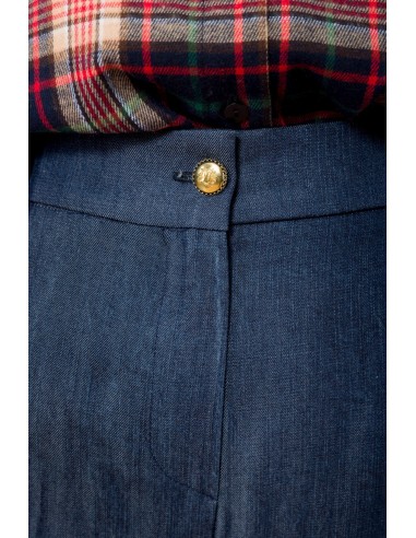 Calças palazzo com cinto interior masculino Maryley