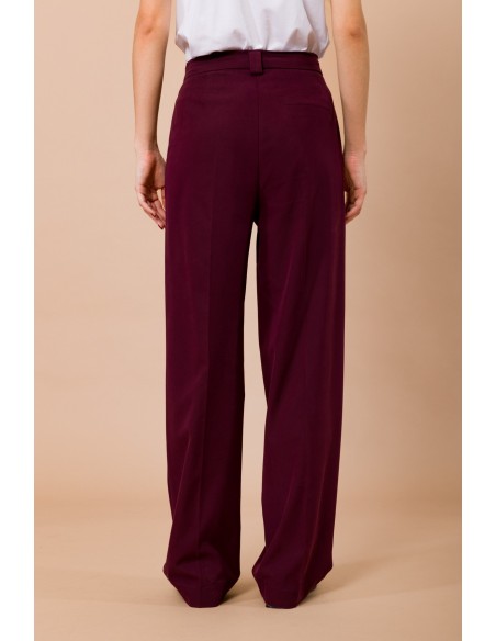 Calças retas com passadores Maryley