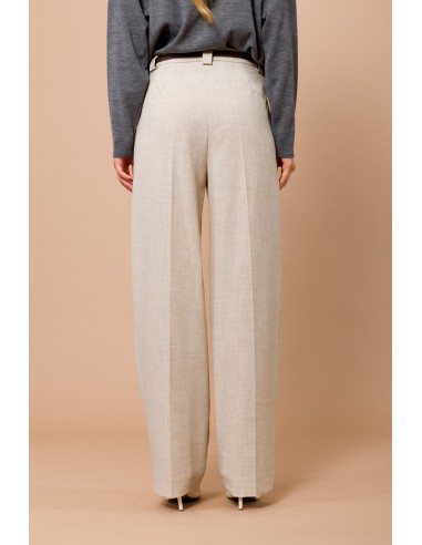 Calças retas com cinto na cintura Maryley