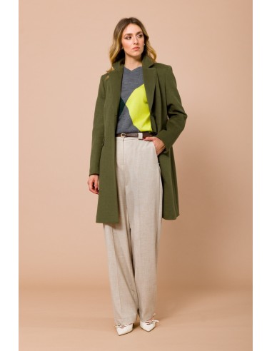 Calças de corte reto com cinto na cintura Maryley