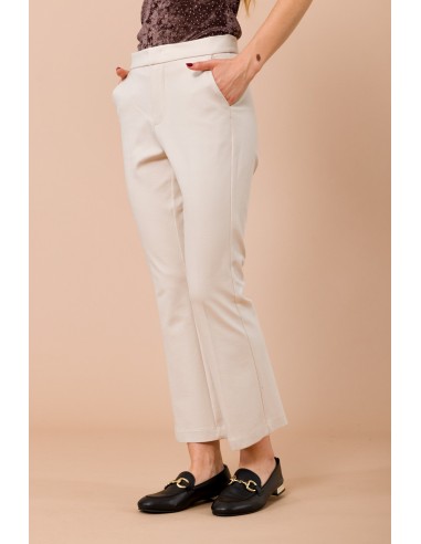 Calças trombeta em Punto Milano com bolsos à francesa Maryley