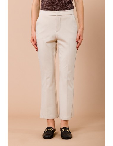 Calças trombeta em punto Milano com bolsos à francesa Maryley