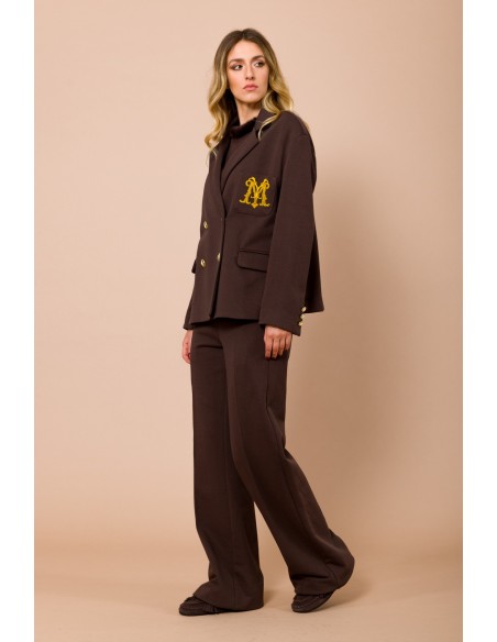 Casaco Oversize em Felpa com Bordado do Logo no Bolso Maryley