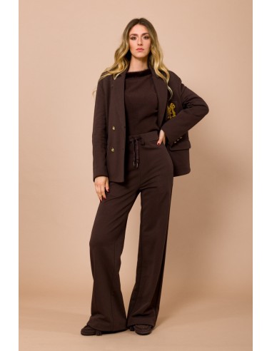 Casaco em felpa oversize com bordado do logo no bolso do peito Maryley