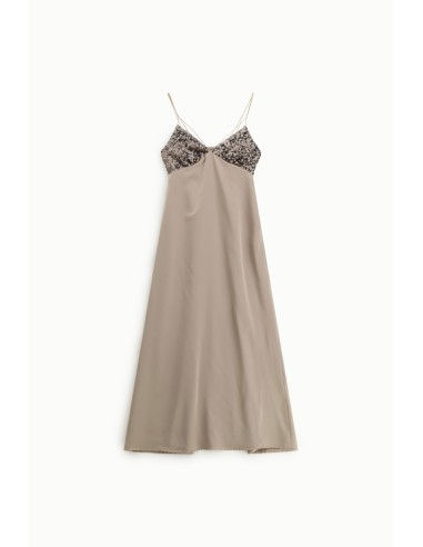 Vestido Midi Com Alças E Top De Lantejoulas Dixie