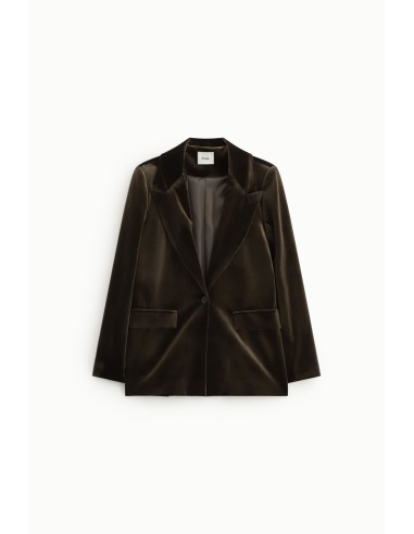 Blazer Aveludado com Bolsos de Aba Dixie