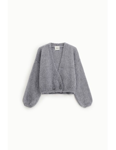 Cardigan curto com mangas largas e botões Dixie