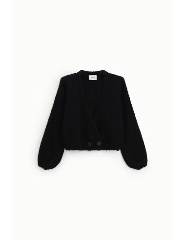 Cardigan Curto com Mangas Amplas e Botões Dixie