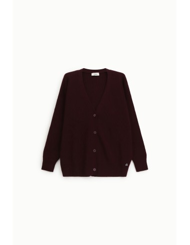 Cardigan em malha lisa com botões e decote em V Dixie