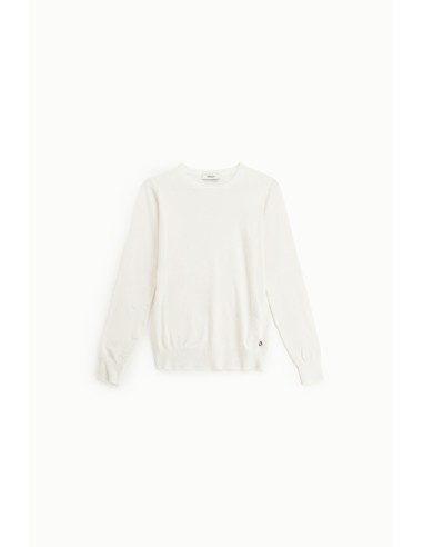 Camisola de gola redonda modelo pulôver básico Dixie