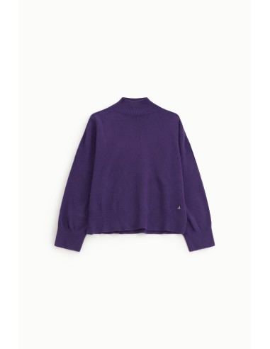 Camisola de gola alta com mangas amplas e barra canelada Dixie