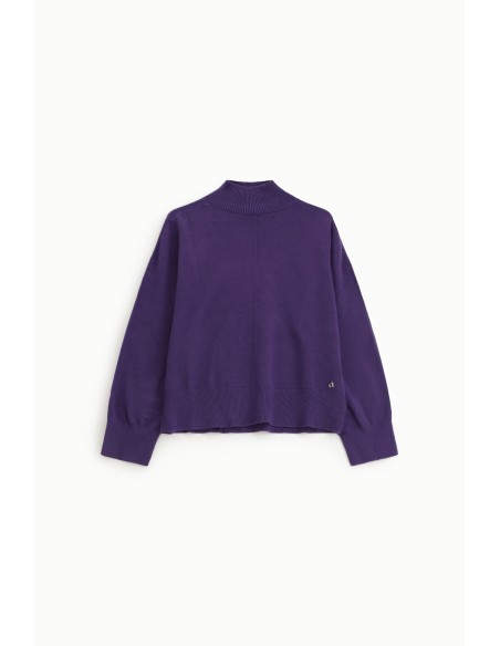 Camisola de gola alta com mangas amplas e barra canelada Dixie