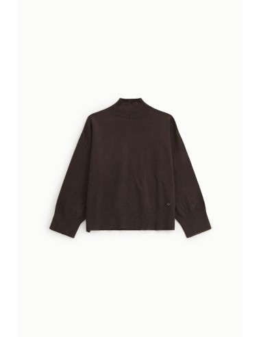 Camisola de gola alta com mangas largas e borda canelada Dixie