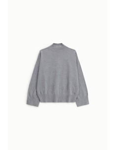 Camisola de gola alta com mangas amplas e barra canelada Dixie