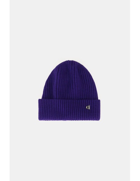 Gorro trabalhado canelado com dobra e logótipo Dixie