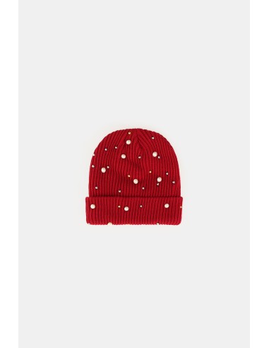 Gorro Canelado Com Pérolas Decorativas Dixie