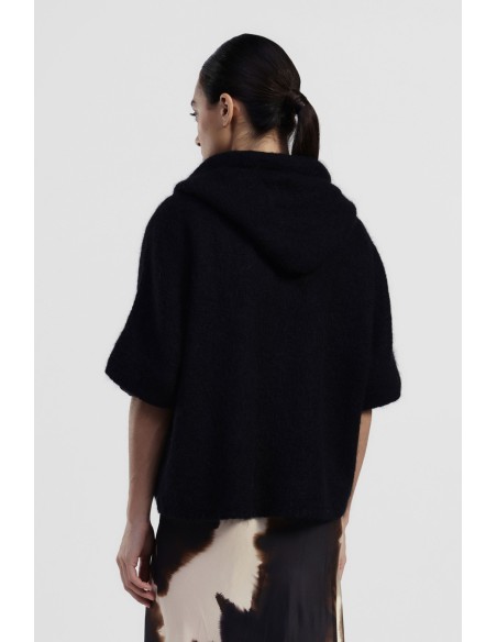 Cardigan Com Capuz, Fecho De Correr E Mangas Ao Cotovelo Dixie - Vestiti Firmati Life Smiles