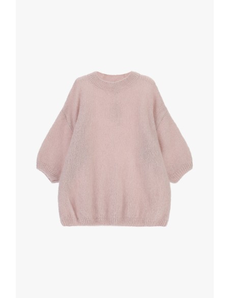 Camisola Oversize Mangas 3/4 Gola Redonda Dixie - Vestiti Firmati Life Smiles