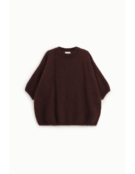 Camisola Oversize Mangas 3/4 Gola Redonda Dixie - Vestiti Firmati Life Smiles