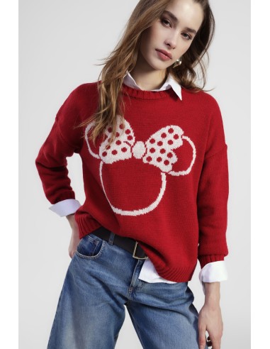 Camisola de gola redonda com estampa de laço e bolinhas Dixie