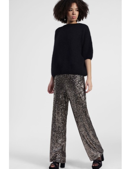 Pantaloni Palazzo Con Paillettes All-Over Dixie - Vestiti Firmati L...