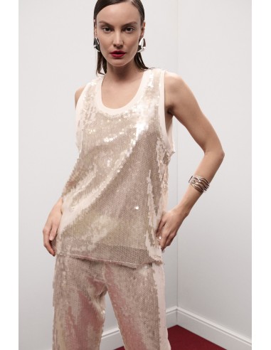 Top Con Paillettes E Scollo Rotondo Dixie - Vestiti Firmati Life Sm...