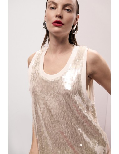 Top Con Paillettes E Scollo Rotondo Dixie - Vestiti Firmati Life Sm...