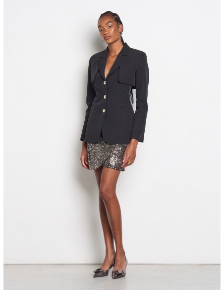 Blazer 3 Em 1 Em Tecido Técnico Transformável Em Bolero E Colete Rinascimento - Vestiti Firmati Life Smiles