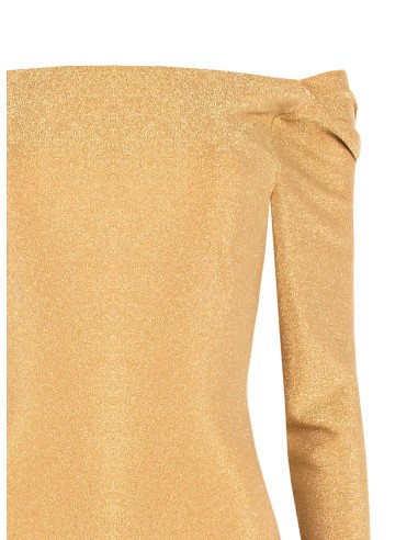 Vestido Longo em Lurex com Decote em Argola nas Costas Rinascimento