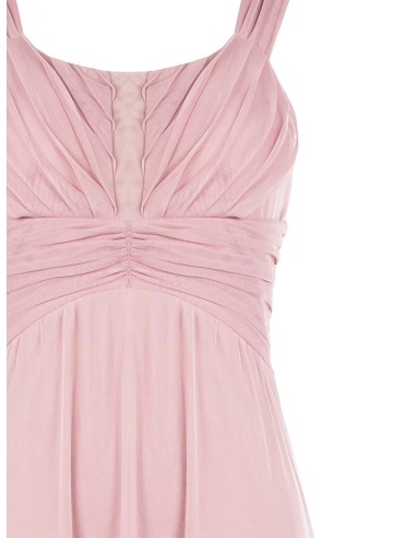 Vestido Longo em Tule Elástico com Laço Atrás Rinascimento